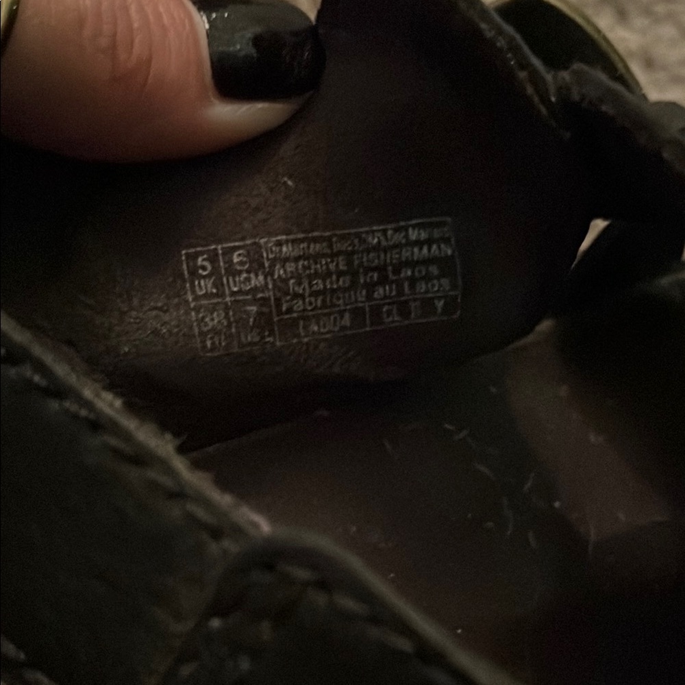 Dr. Martens Black Leather Sandals with Adjustable Buckle - Picture 7 of 13